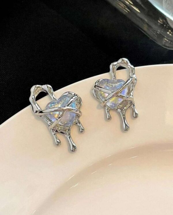 Heart Silver Earrings