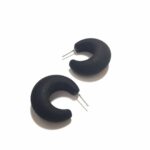 Black Circle Earrings